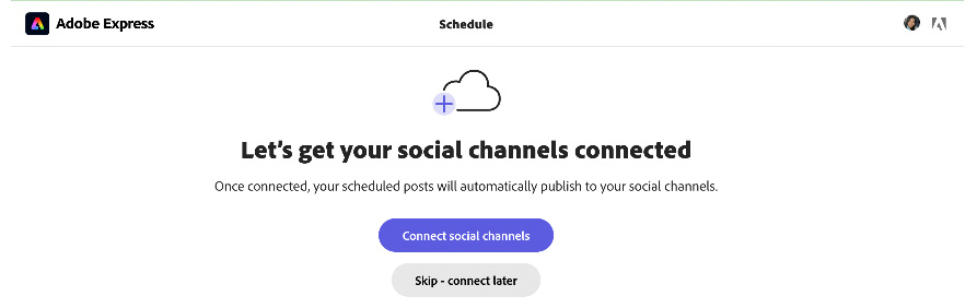 Figure 13.3 – Connecting to social channels