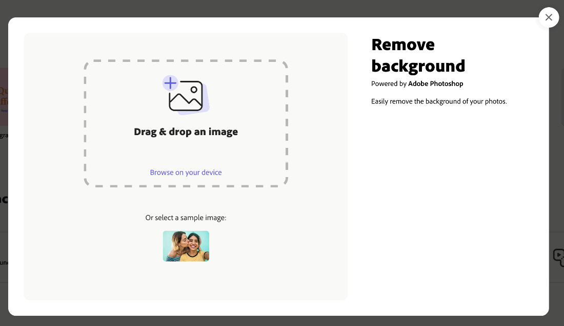 Figure 6.5 – The Remove background window