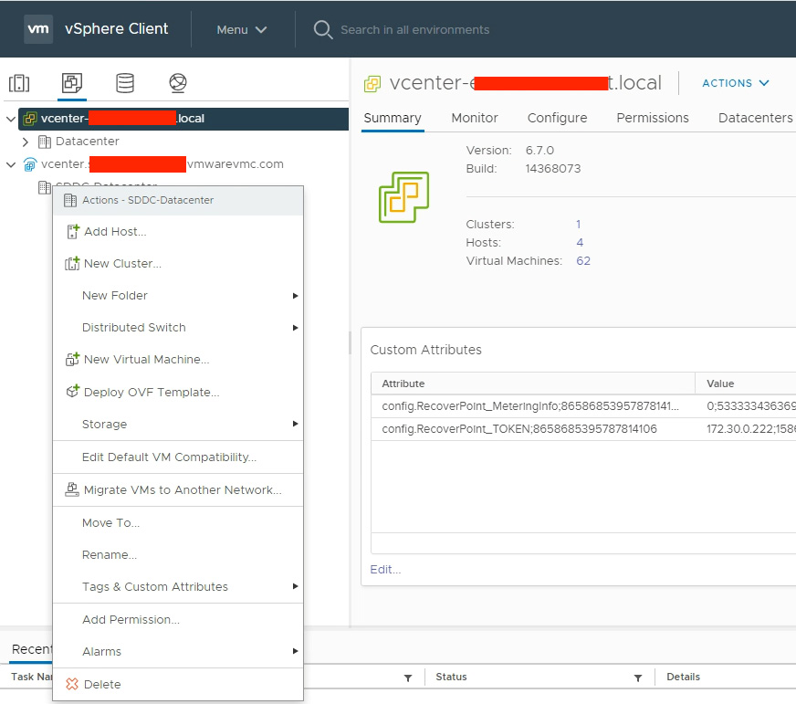 Figure 1.15 – Cloud gateway managing two vCenters in a single management pane of glass