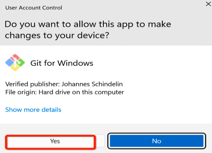 Figure 15.27 – Windows Git installation