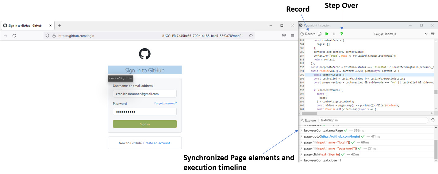 Figure 11.3 – Synchronized Page elements and execution timeline
