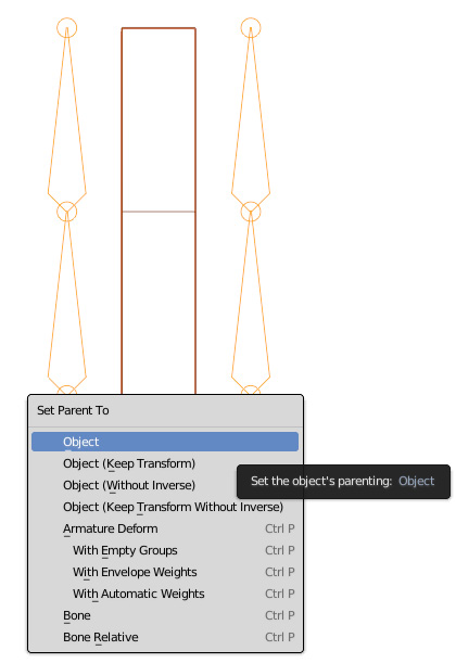 Figure 3.9 – Set Parent To menu