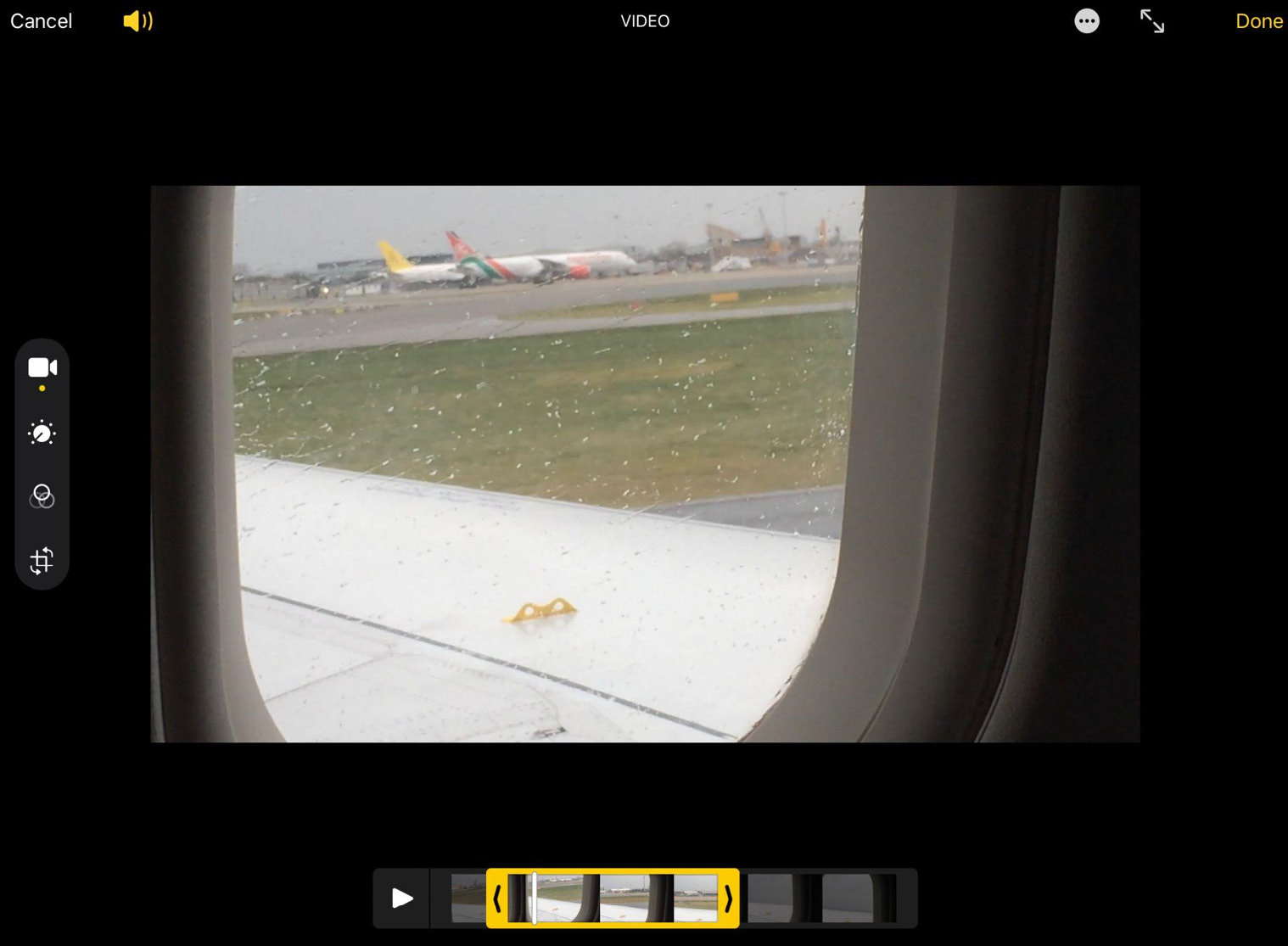 Figure 1.7 – Trimming video using the Edit menu in the iOS/iPadOS Photos app