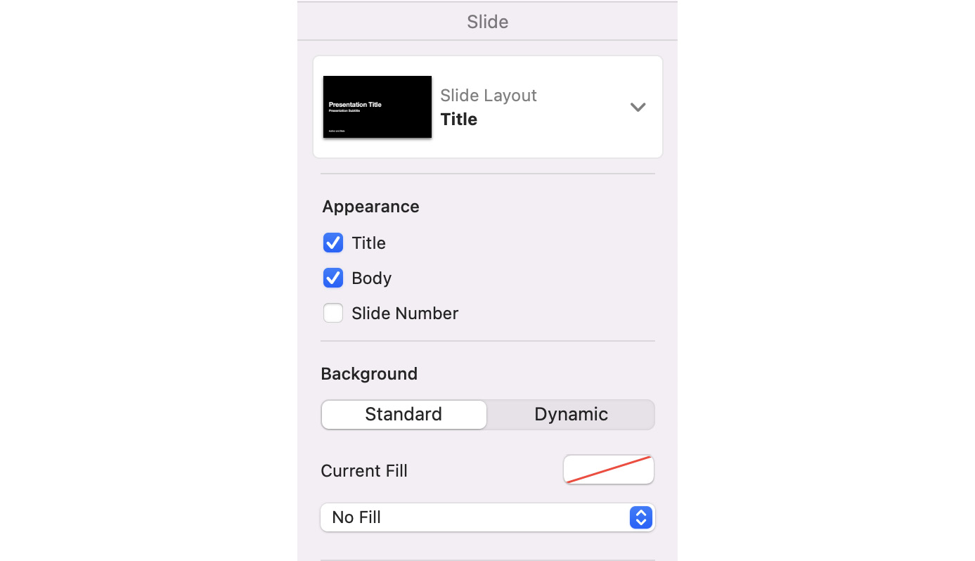 Figure 7.2 – The correct settings for making an alpha channel slide