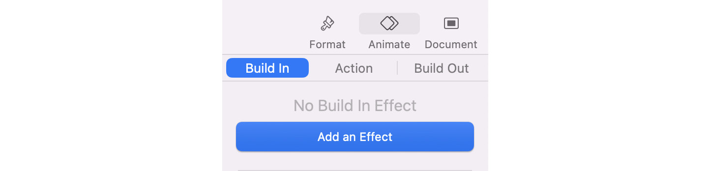 Figure 7.9 – The Animate sidebar