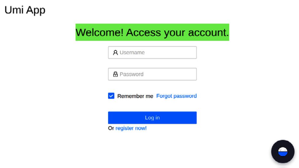 Figure 1.14 – Login page with login form block
