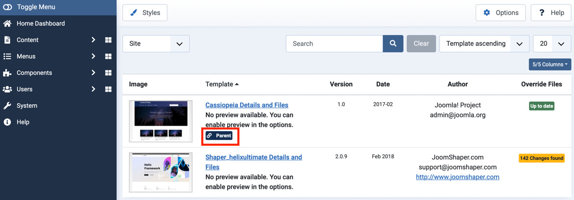 Figure 14.1 – Child templates | Support for child templates