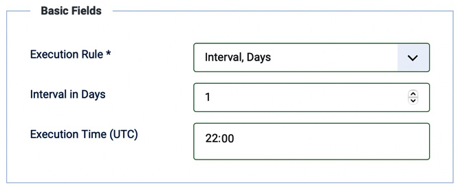 Figure 9.11 – Execution interval in days