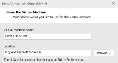 Figure 1.11 – Choosing a virtual machine name