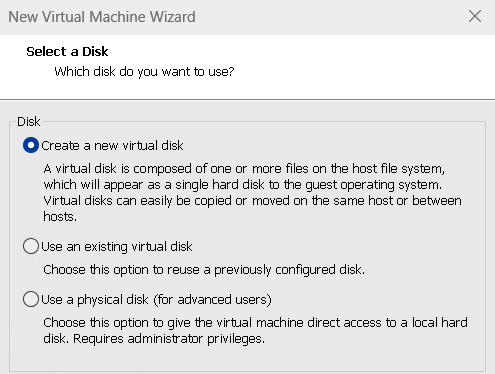 Figure 1.18 – Creating a new virtual disk