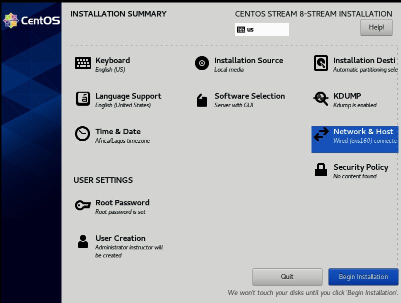 Figure 1.27 – The Begin Installation button