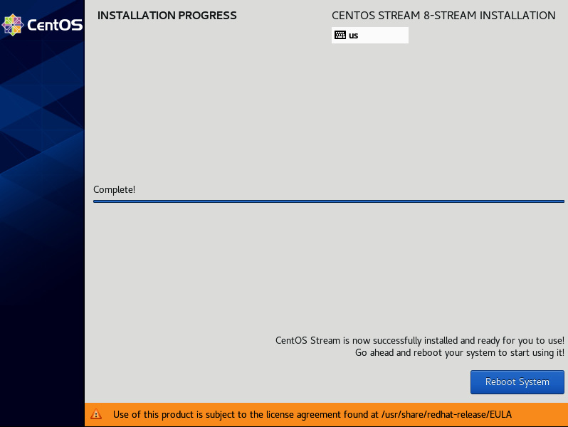 Figure 1.29 – The Reboot System button