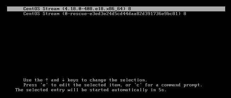 Figure 1.30 – The CentOS 8 GRUB menu