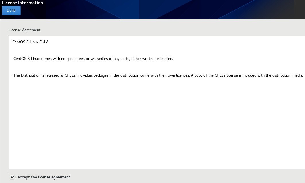 Figure 1.31 – Accepting the license information