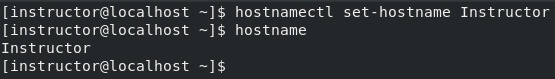 Figure 1.43 – Setting a system hostname