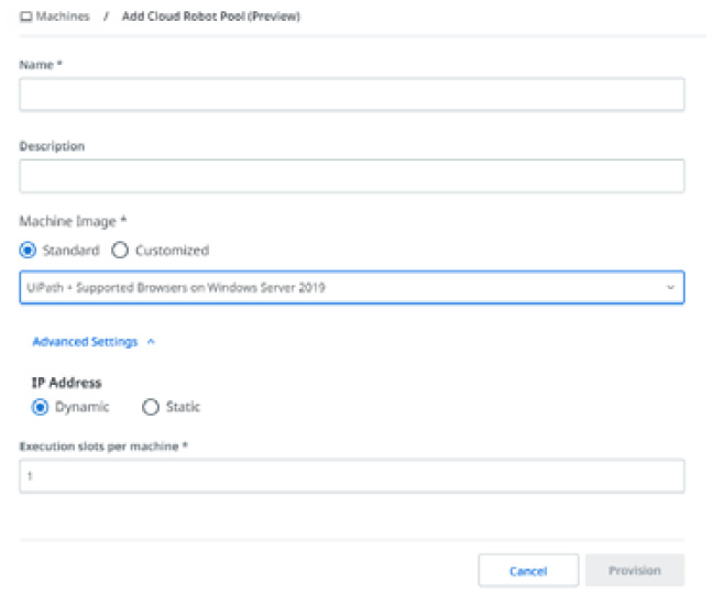 Figure 1.11 – UiPath Cloud Robot Pool
