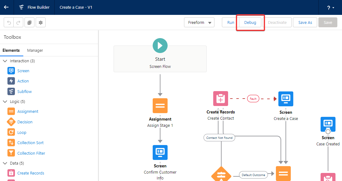 Flow Builder Test Example Testing a flow | Salesforce for Beginners - Second Edition