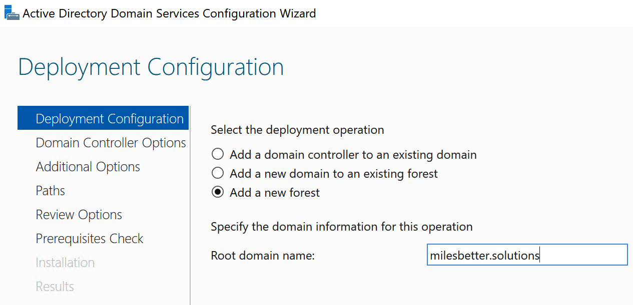 Figure 1.11 – Deployment operation options
