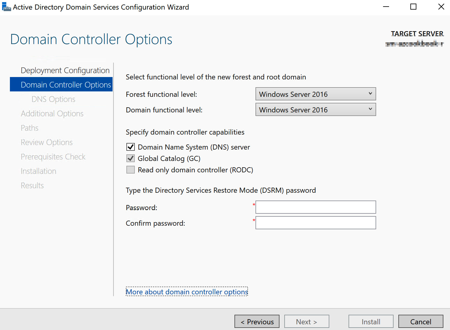 Figure 1.13 – Domain controller options
