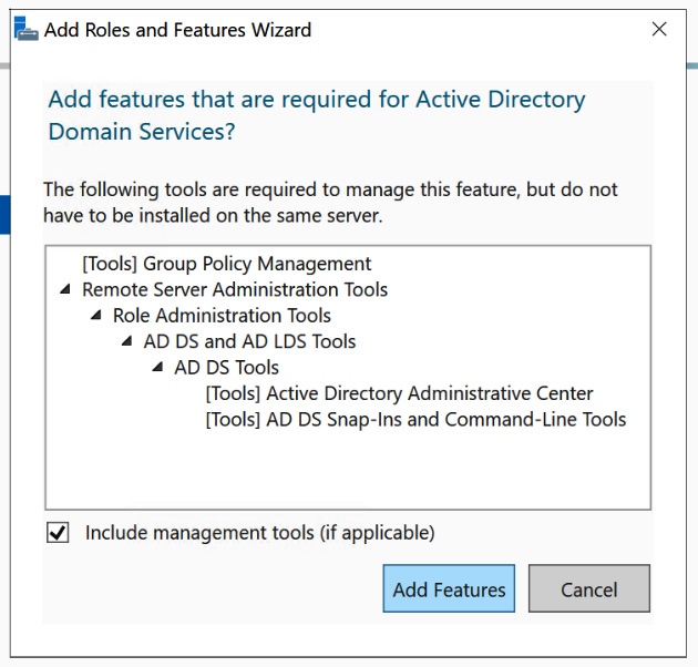 Figure 1.17 – The Add Roles and Feature Wizard pop-up screen