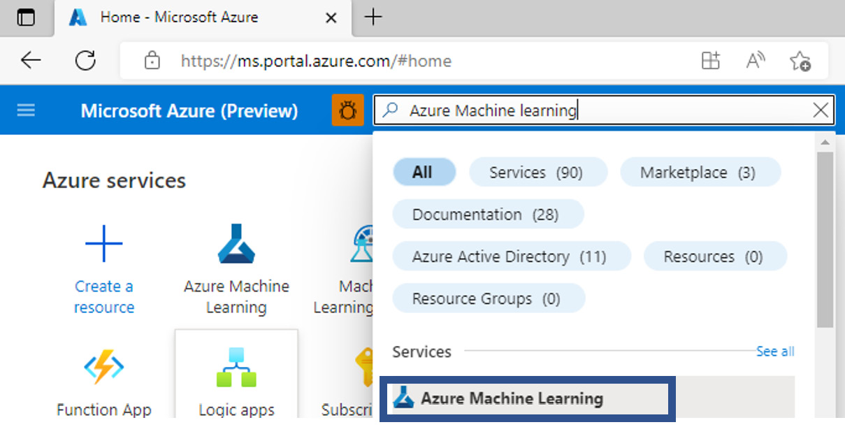 Figure 1.1 – Selecting resource groups