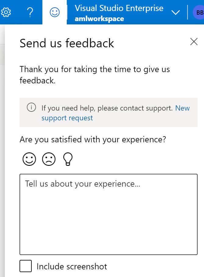 Figure 1.12 – Feedback page