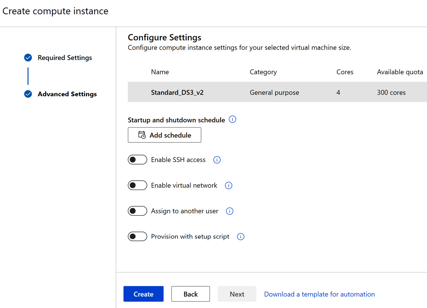 Figure 1.29 – Configure Settings