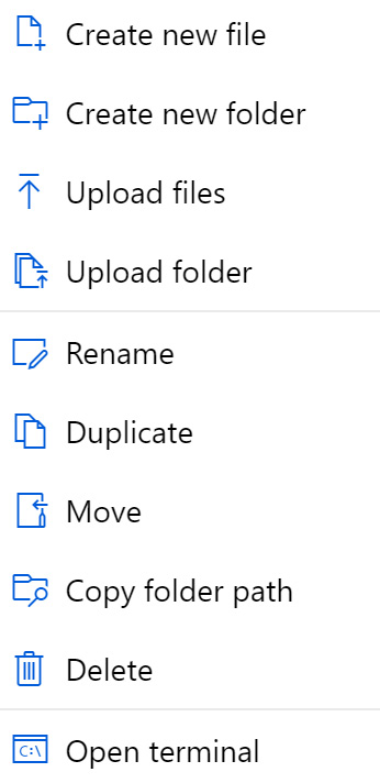 Figure 1.32 – File menu options