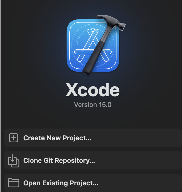 Figure 1.2 – Xcode splash screen