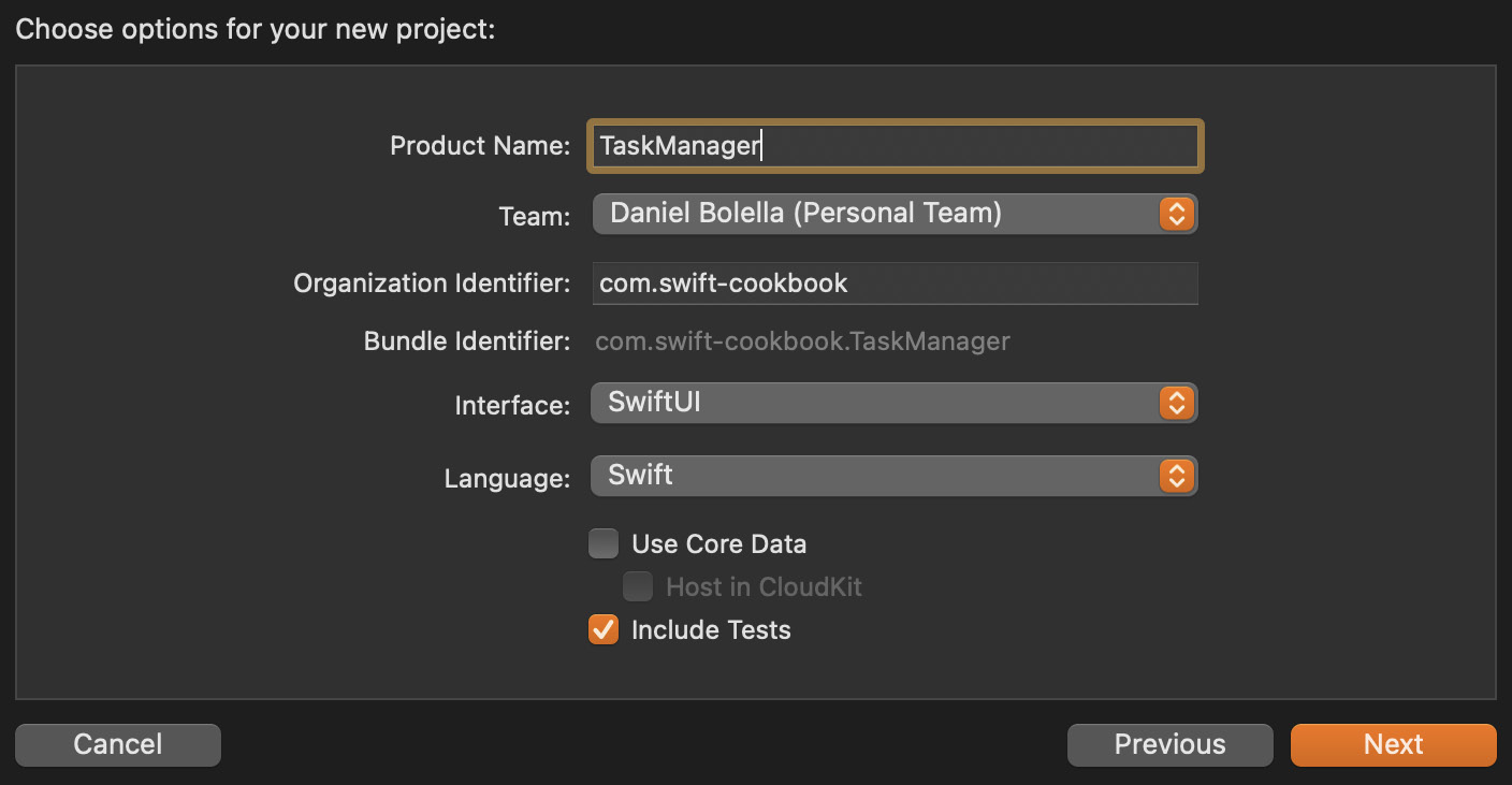 Figure ﻿8.1 – Creating a new project