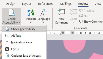 Figure 1.9 – The Accessibility checker in Word, PowerPoint, and Excel
