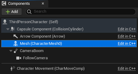 Figure 2.46 – The Mesh component
