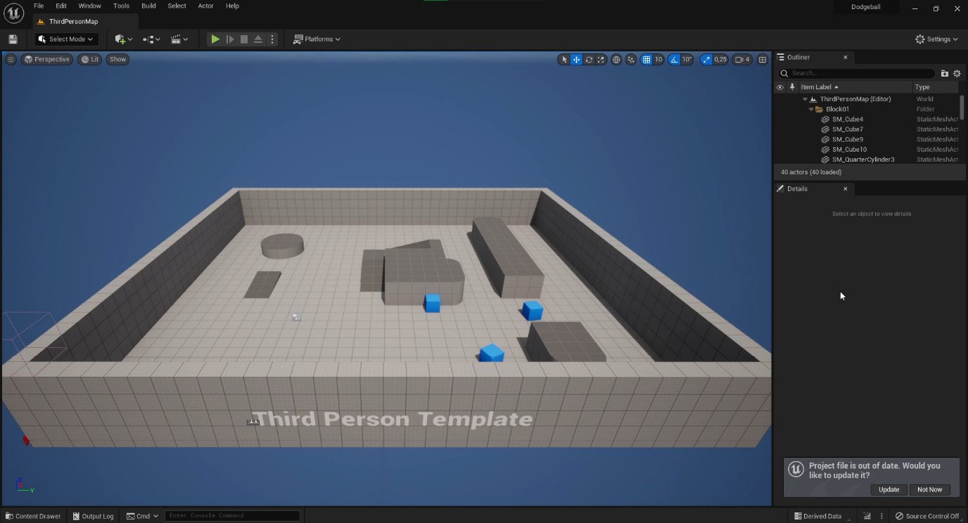 Figure 5.1 – Dodgeball project loaded up