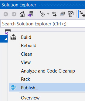 Figure 1.15 – Context menu of a project
