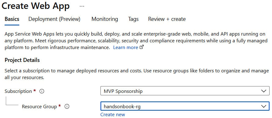 Figure 1.3 – Project Details section
