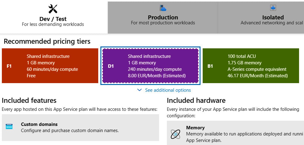 Figure 1.32 – Selecting a tier
