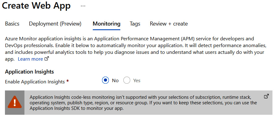 Figure 1.9 – Monitoring tab
