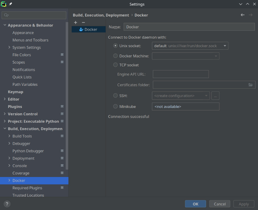 Figure 1.3 – Connecting with Docker
