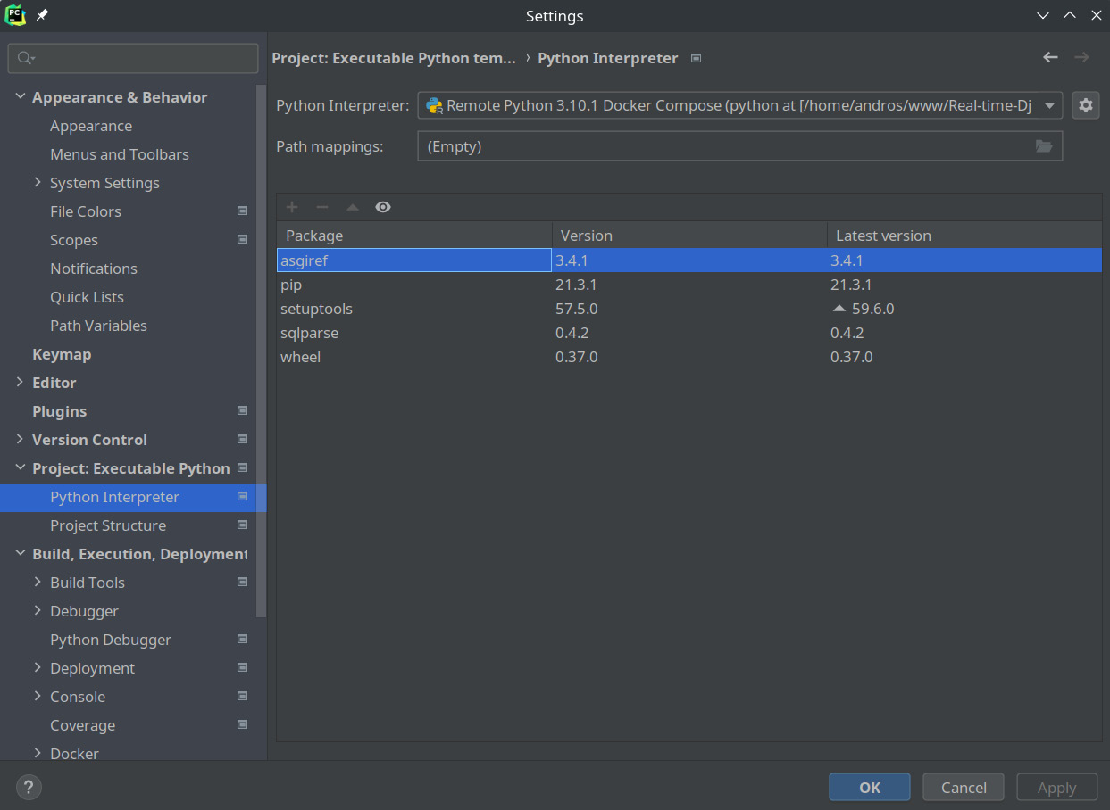 Figure 1.4 – Adding the Python interpreter
