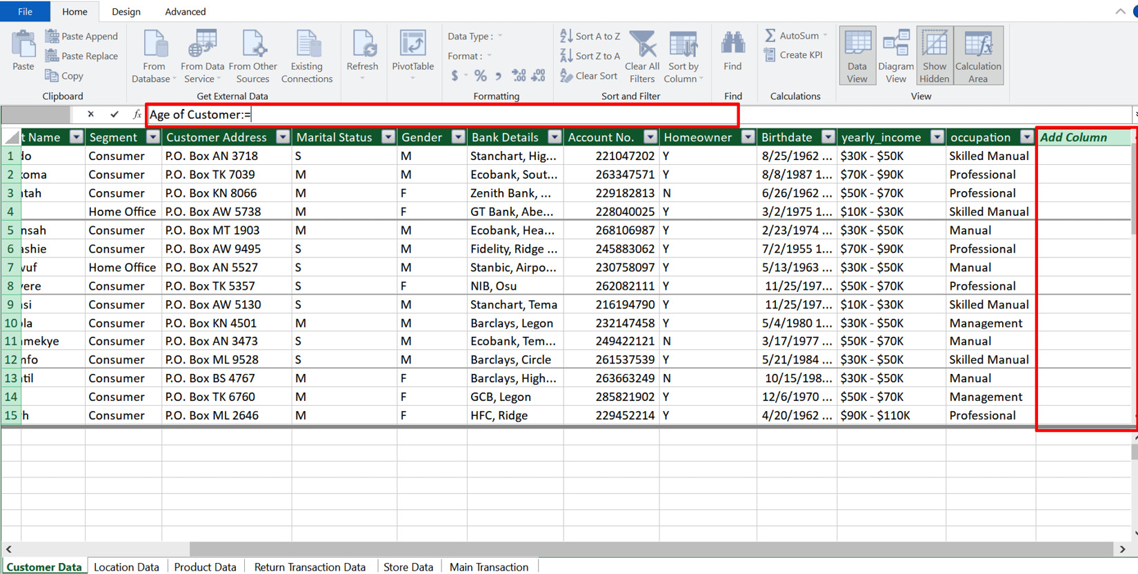 Figure 4. 10 – Creating a formula for your calculated column