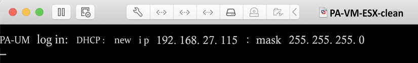 Figure 2.3 – PA-VM post-boot DHCP information 