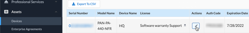 Figure 2.11 – The Devices page in the CSP 