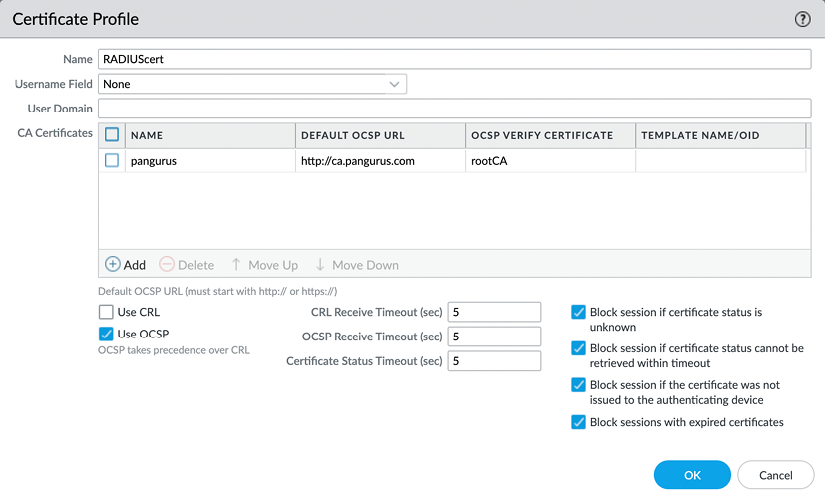 Figure 2.38 – Certificate Profile 