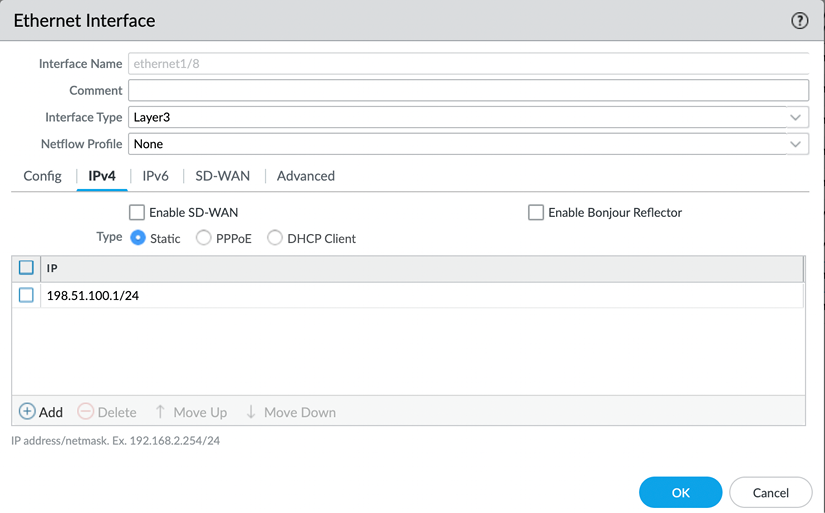 Figure 2.48 – Layer 3 interface IP 