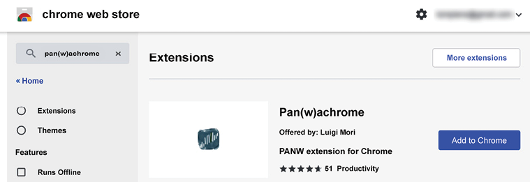 Figure 13.7 – Adding the Pan(w)achrome extension to Chrome 