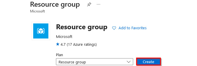 Figure 1.17 – Create a resource group