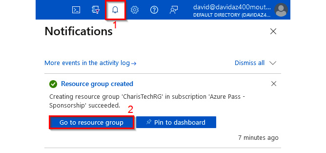 Figure 1.19 – Opening the newly created resource group