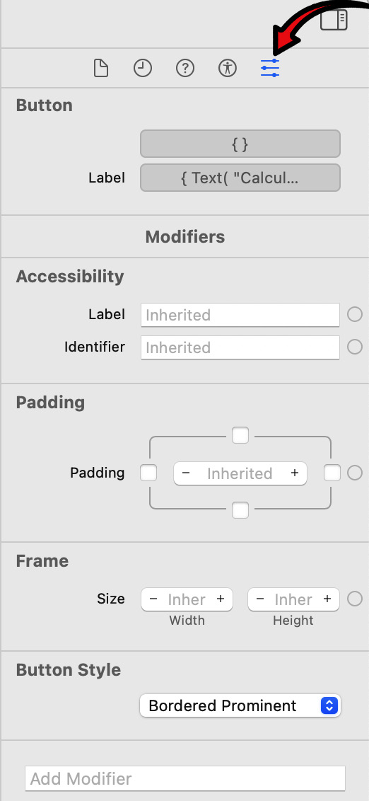 Figure 2.15 – Attributes Inspector