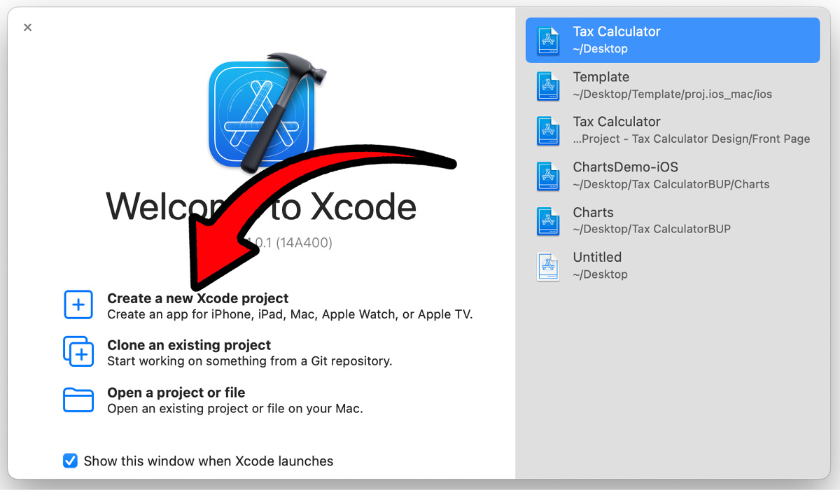 Figure 8.3 – Create a new Xcode project