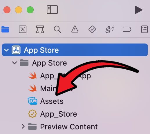 Figure 7.5 – Assets location in Project Navigator